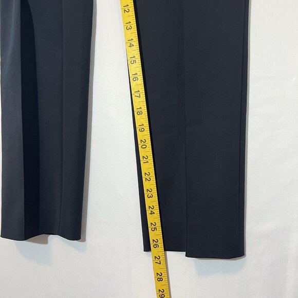 Akris Punto Women’s Tapered Crop Pants Size 8 Black Stretch Mid Rise Flat Zipper - Picture 6 of 13